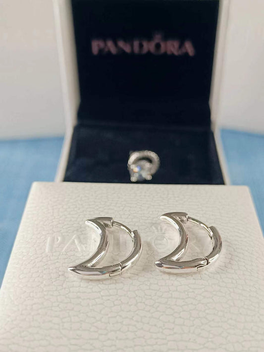 Moon Hoop Earrings