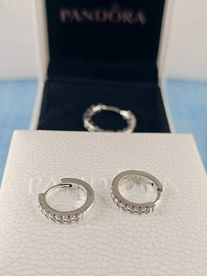 Sparkling Huggie Hoop Earrings