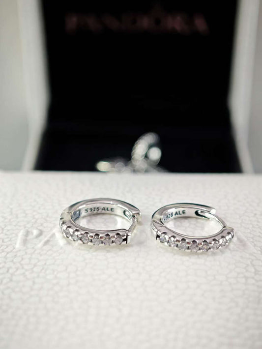 Sparkling Huggie Hoop Earrings
