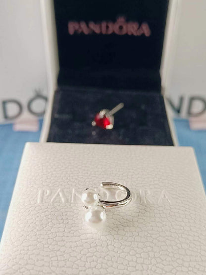 Duo Treated Freshwater Cultured Pearls Ear Cuff