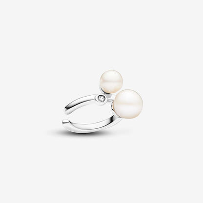 Duo Treated Freshwater Cultured Pearls Ear Cuff