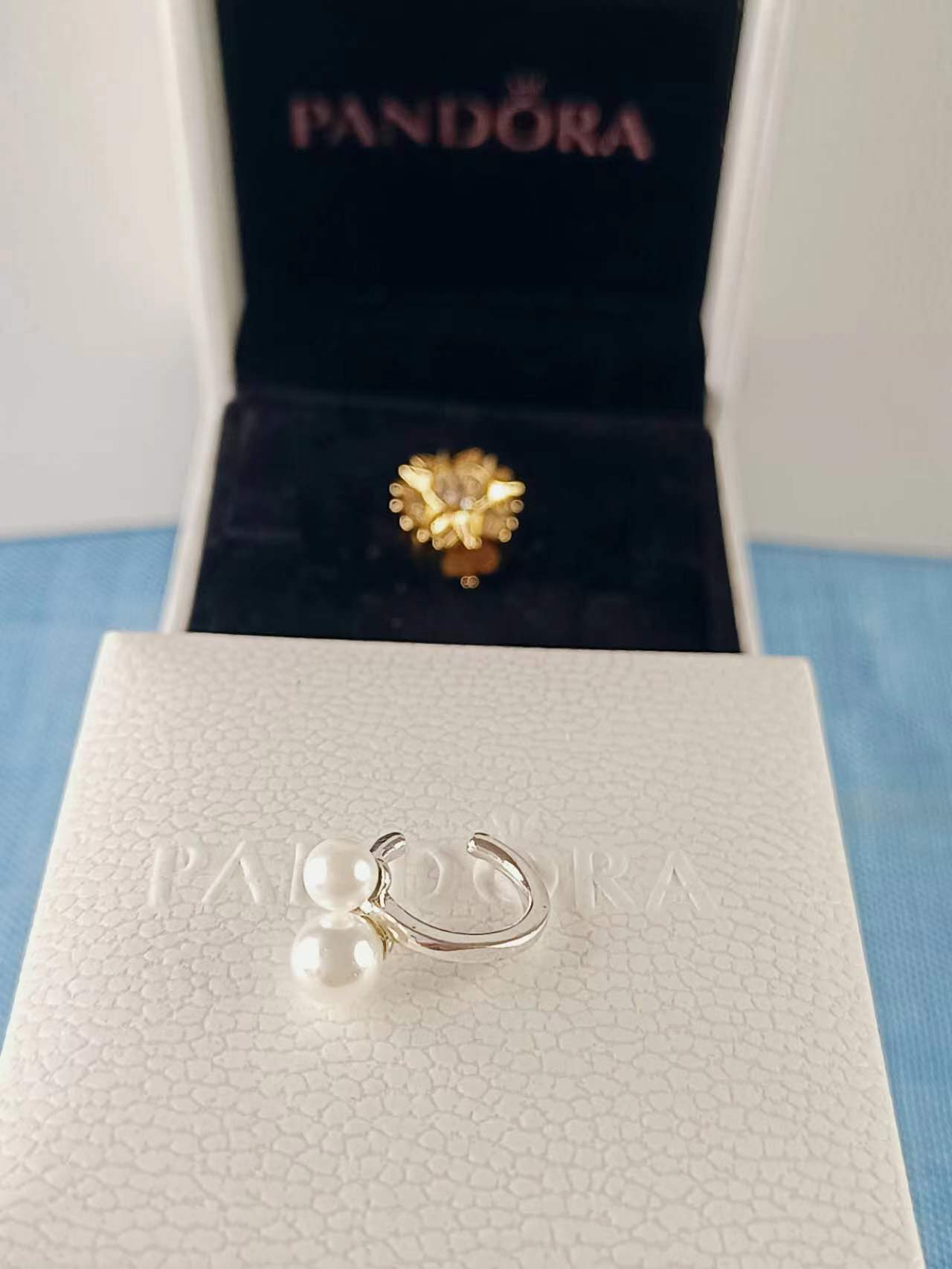 Duo Treated Freshwater Cultured Pearls Ear Cuff