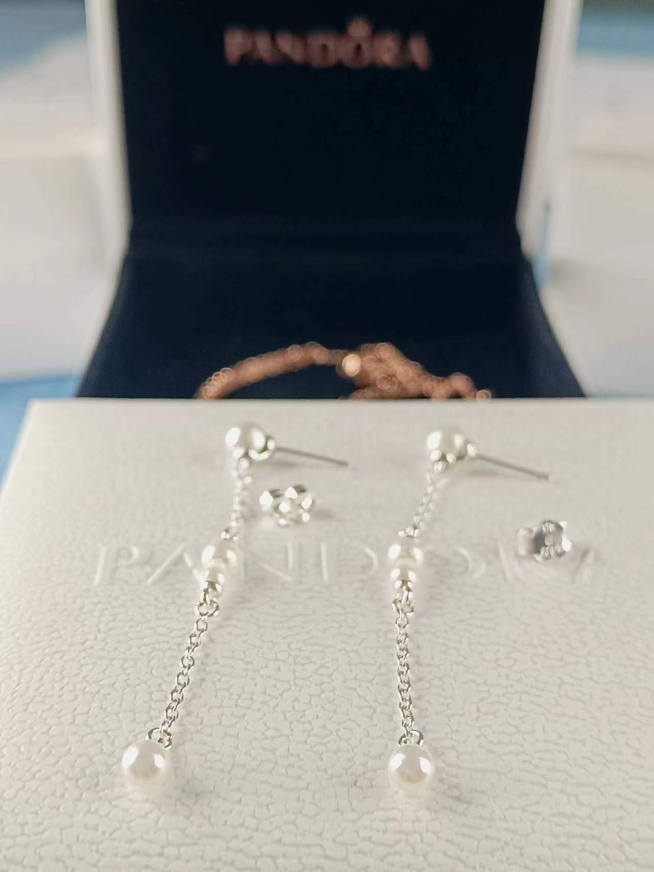 Treated Freshwater Cultured Pearl Drop Earrings