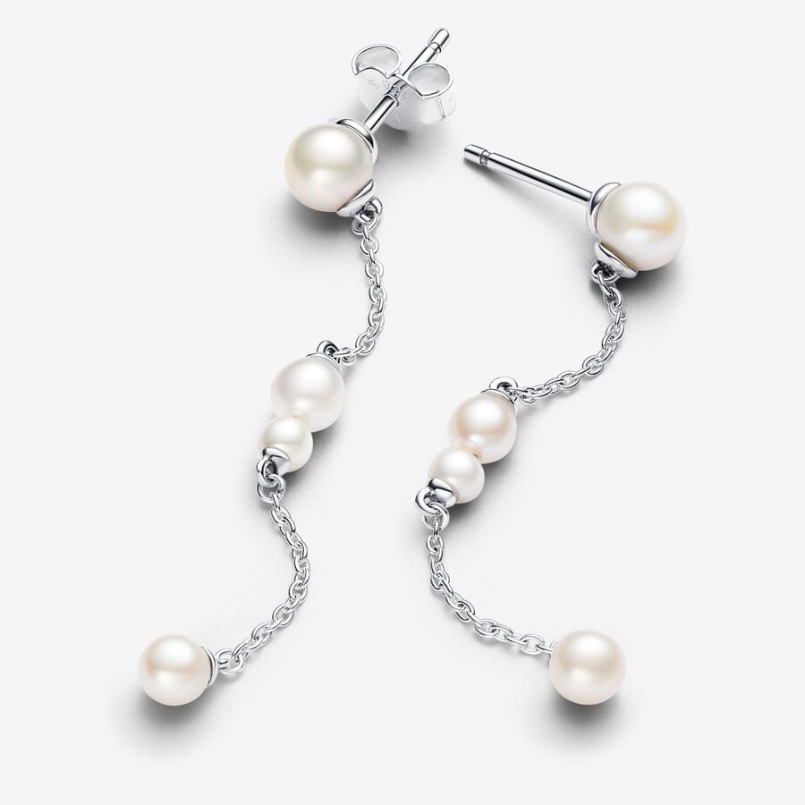 Treated Freshwater Cultured Pearl Drop Earrings