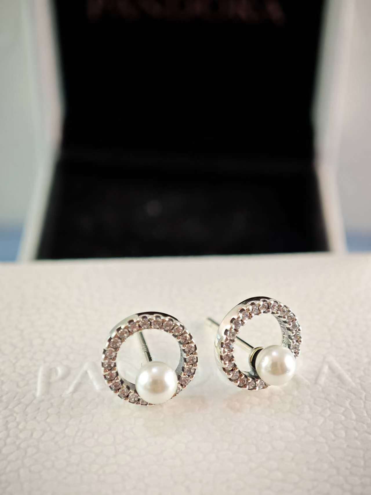 Treated Freshwater Cultured Pearl & Pavé Halo Stud Earrings