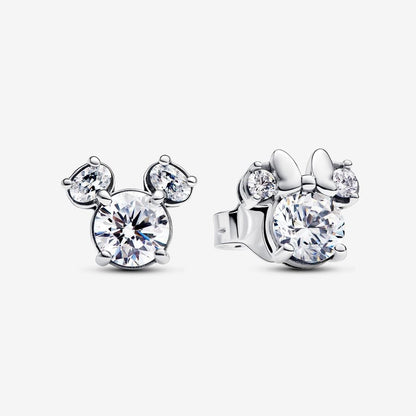 Mickey Mouse & Minnie Mouse Sparkling Stud Earrings