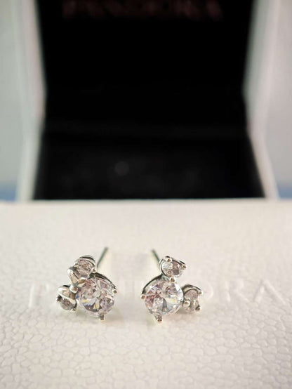 Mickey Mouse & Minnie Mouse Sparkling Stud Earrings