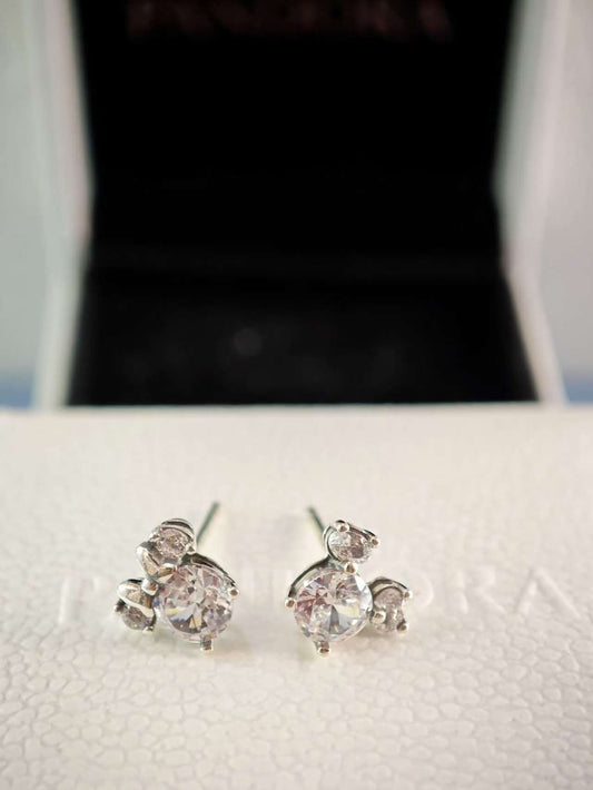 Mickey Mouse & Minnie Mouse Sparkling Stud Earrings