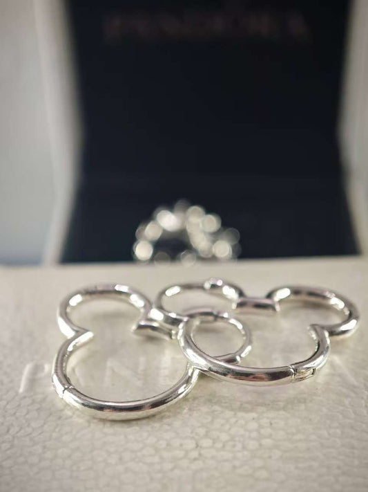 Disney Mickey Mouse Silhouette Hoop Earrings