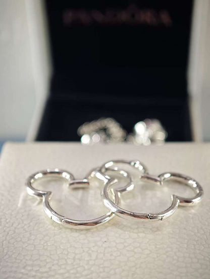 Disney Mickey Mouse Silhouette Hoop Earrings