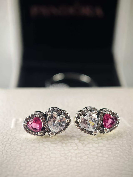 Halo Hearts Stud Earrings