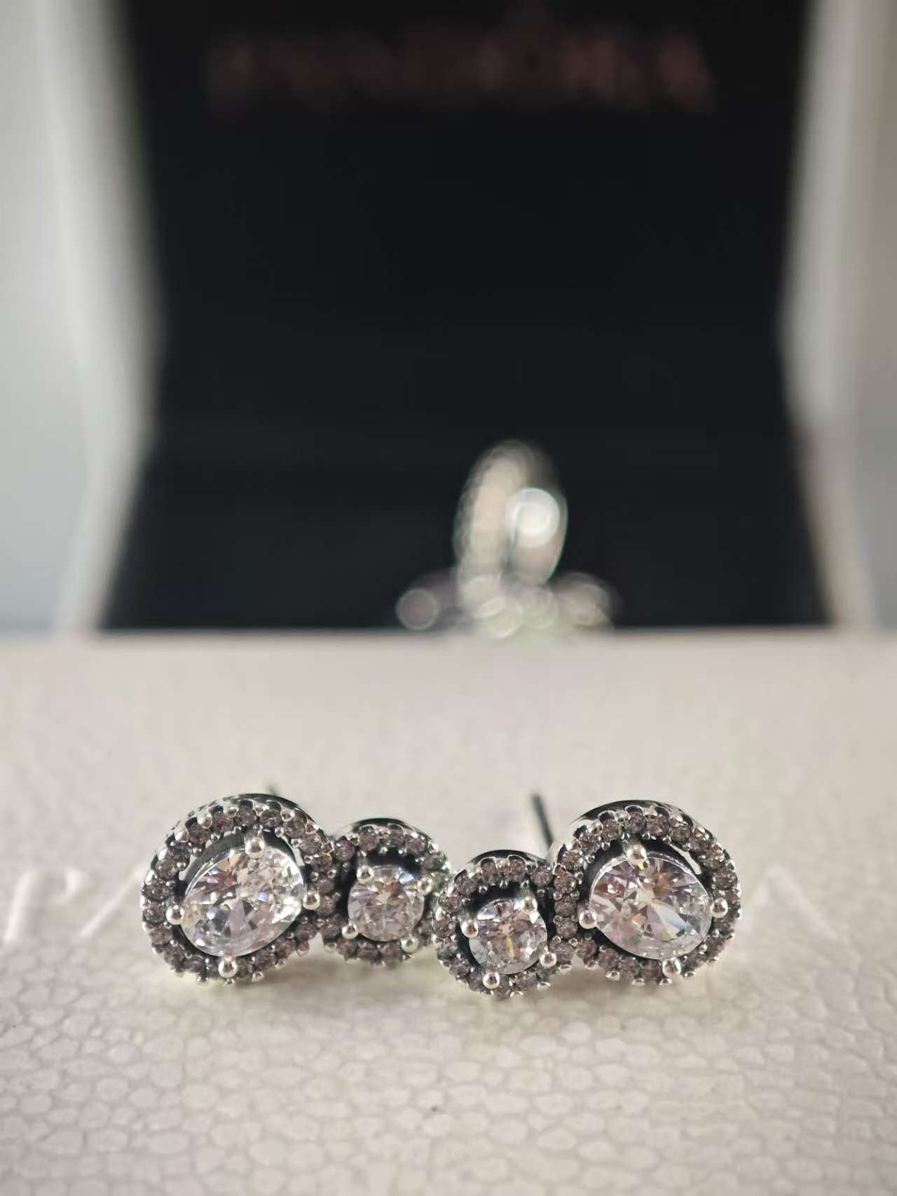 Embracing Halo Stud Earrings