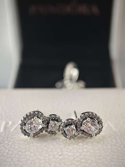 Embracing Halo Stud Earrings