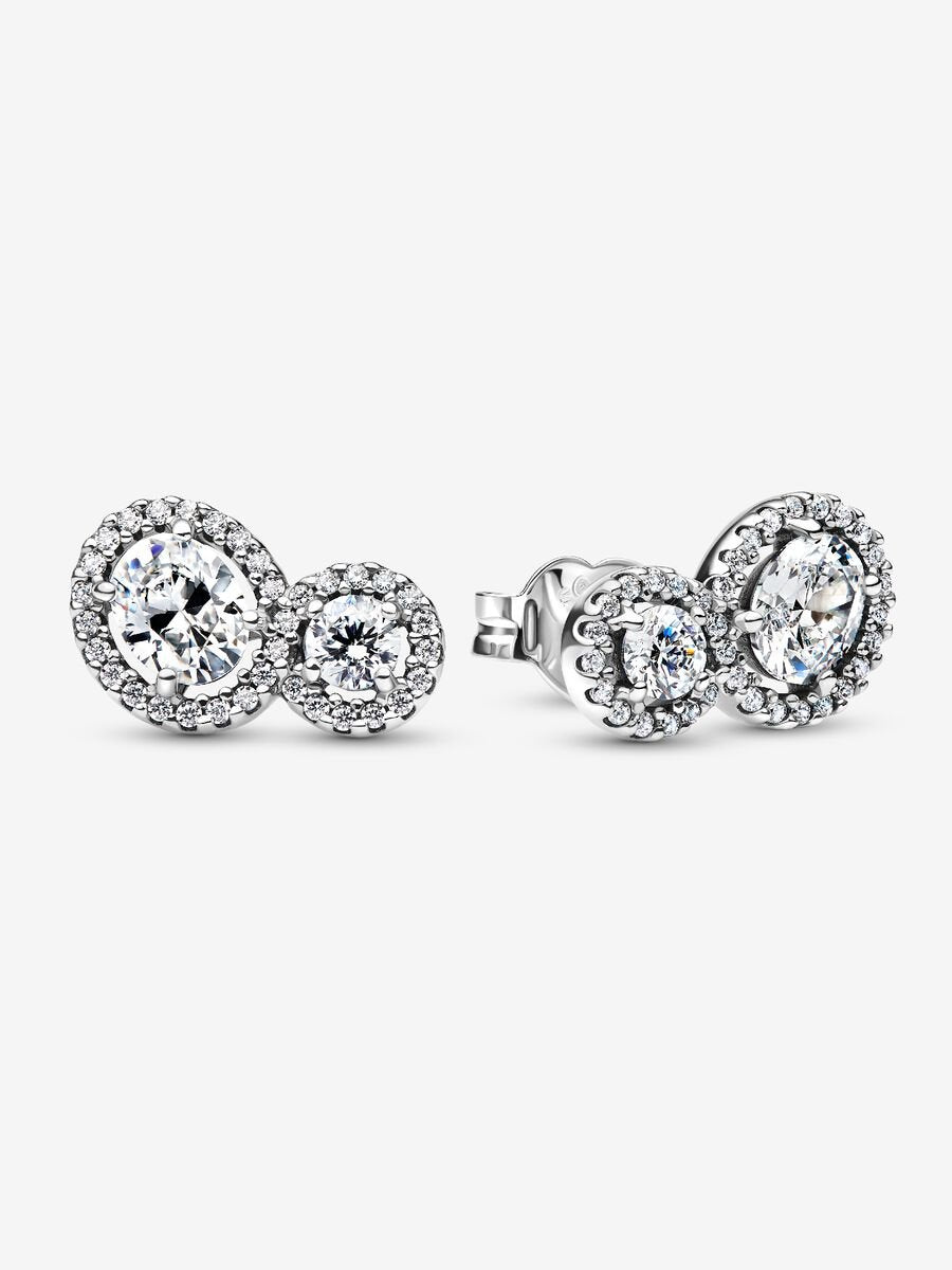 Embracing Halo Stud Earrings