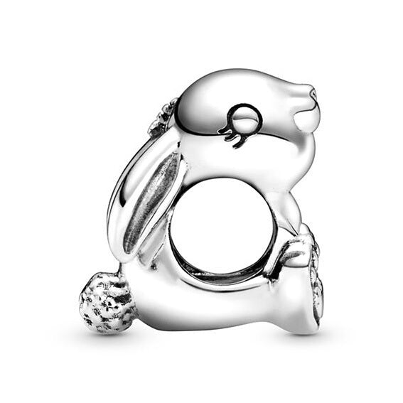 Rabbit sterling silver charm