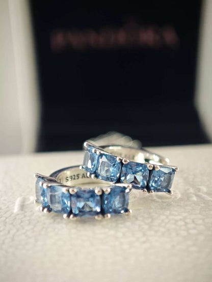 Light Blue Hoop Earrings