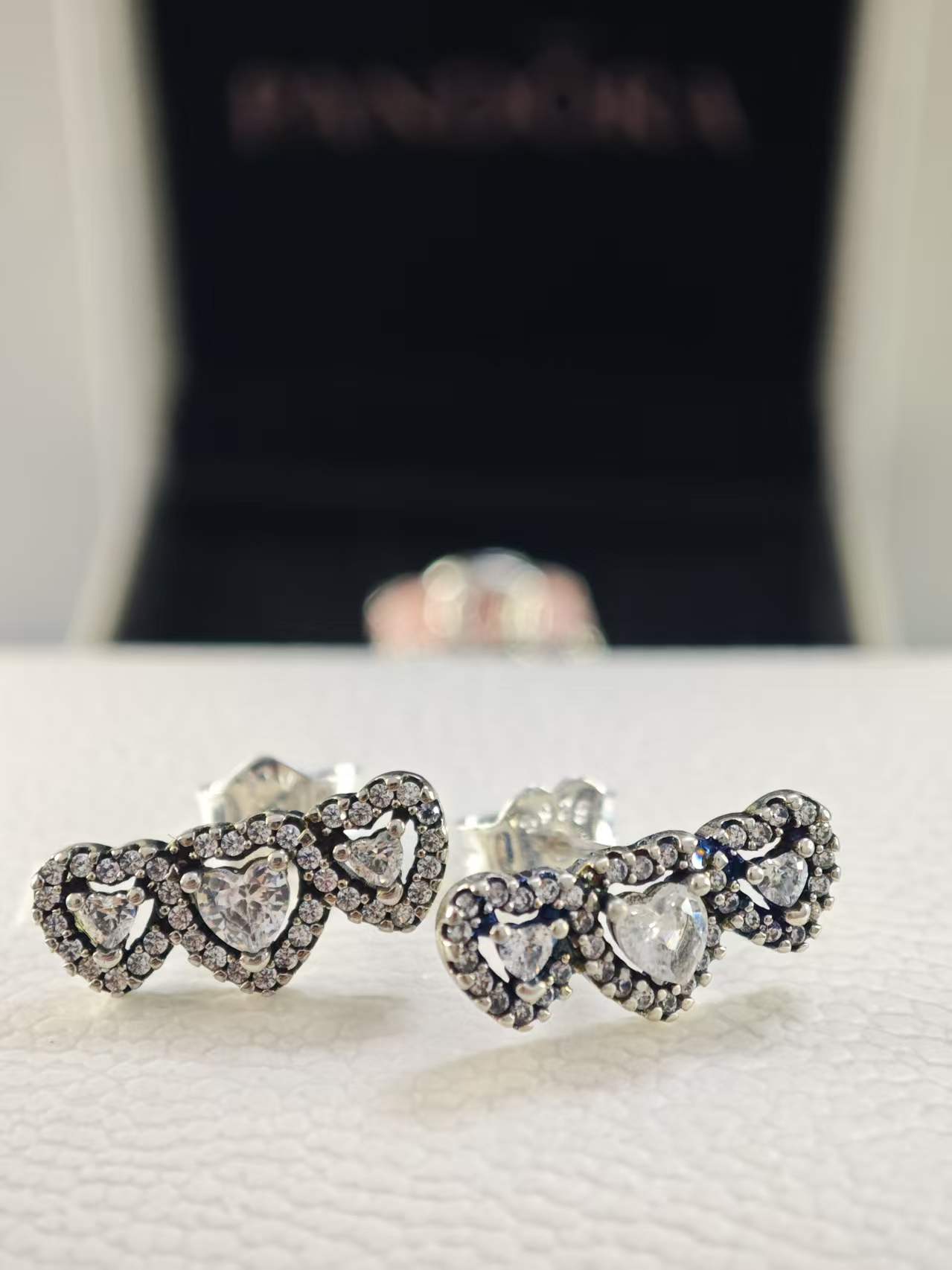 Halo Heart Trilogy Stud Earrings