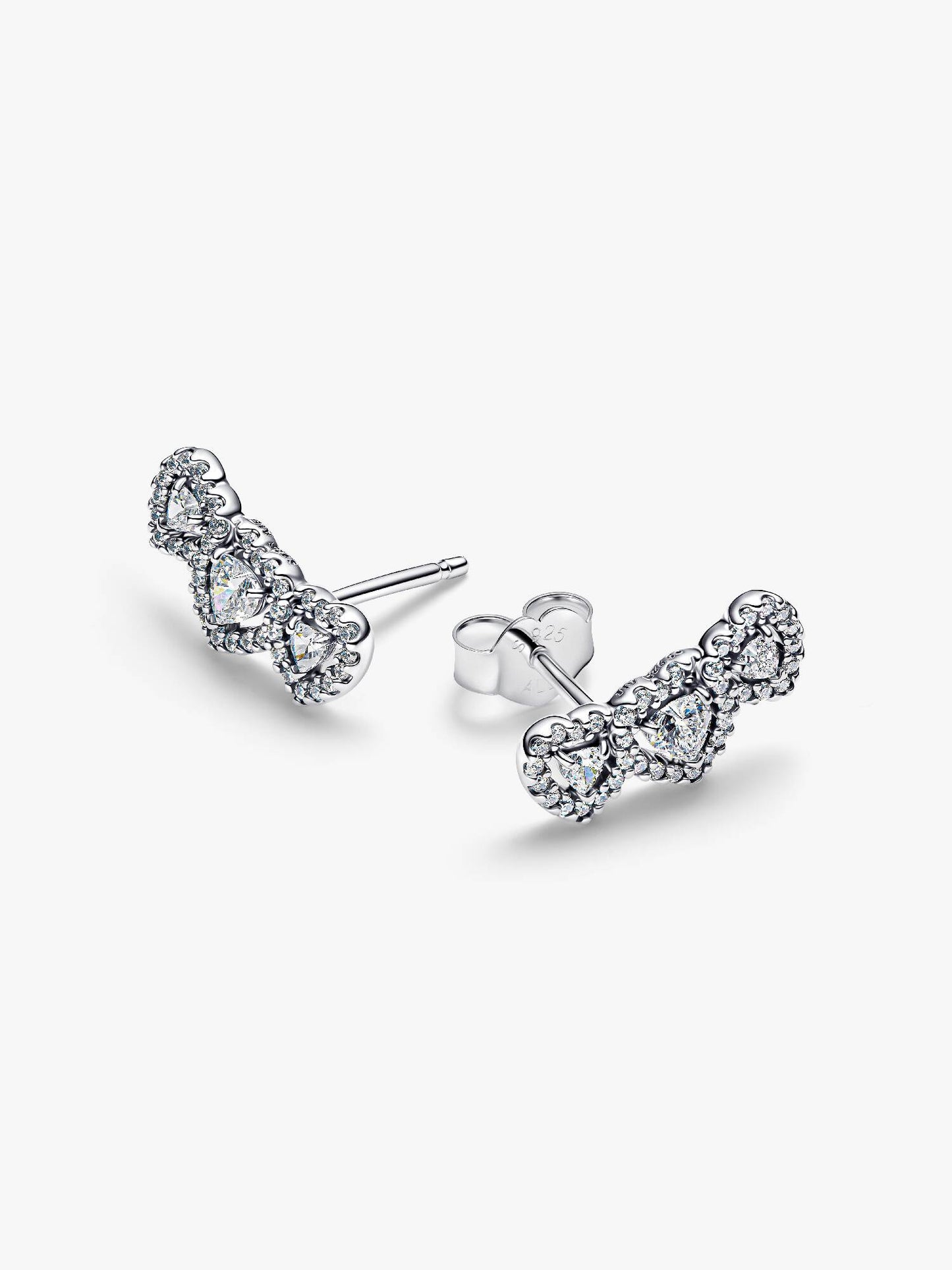 Halo Heart Trilogy Stud Earrings