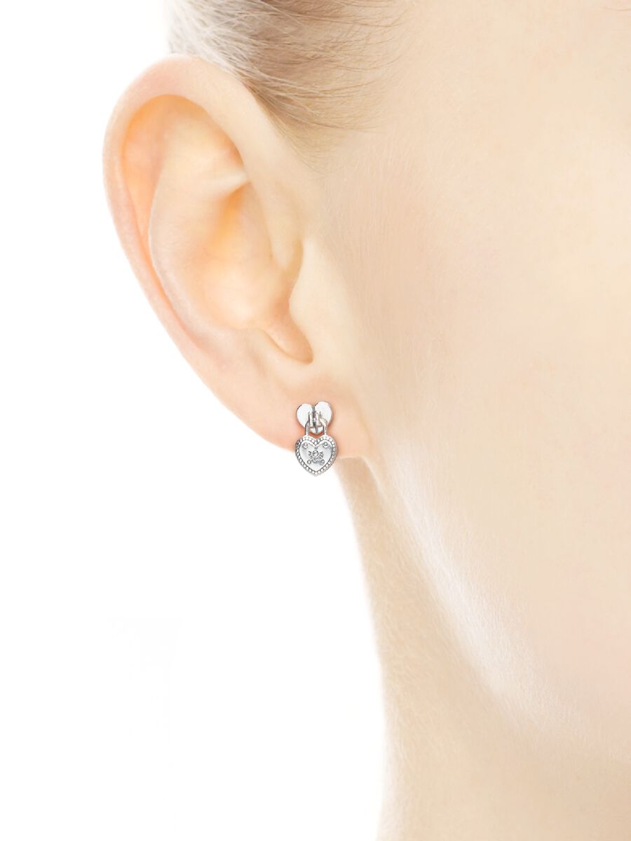 Heart-shaped Padlock Earrings