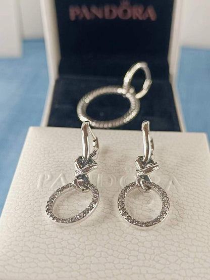 Knotted Hearts Dangle Earrings