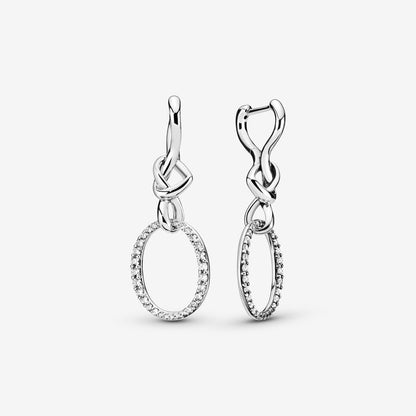 Knotted Hearts Dangle Earrings