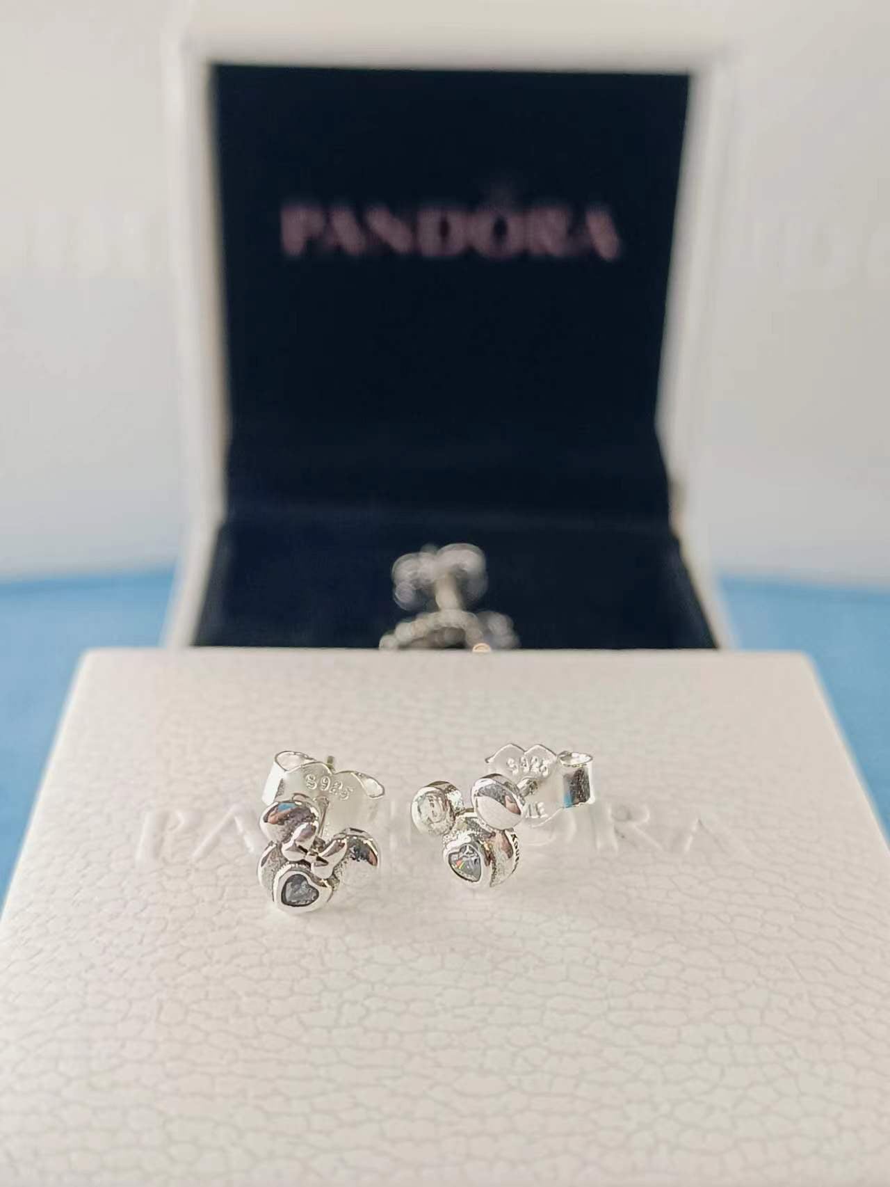 Mickey Mouse & Minnie Mouse Silhouette Stud Earrings