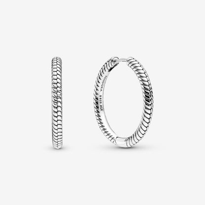 Moments Charm Hoop Earrings Sterling silver