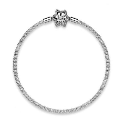 Bright Snowflake Mesh Bracelet