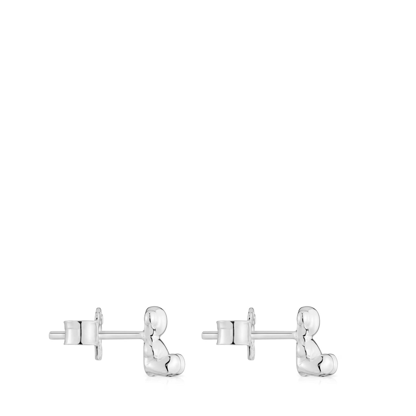 Bold Bear 7.2 mm silver bear Earrings
