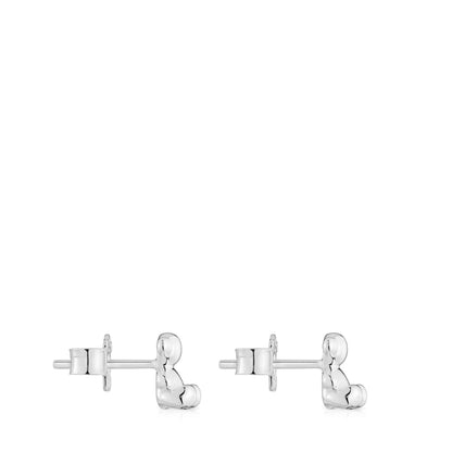 Bold Bear 7.2 mm silver bear Earrings