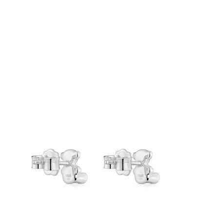 Bold Bear 7.2 mm silver bear Earrings