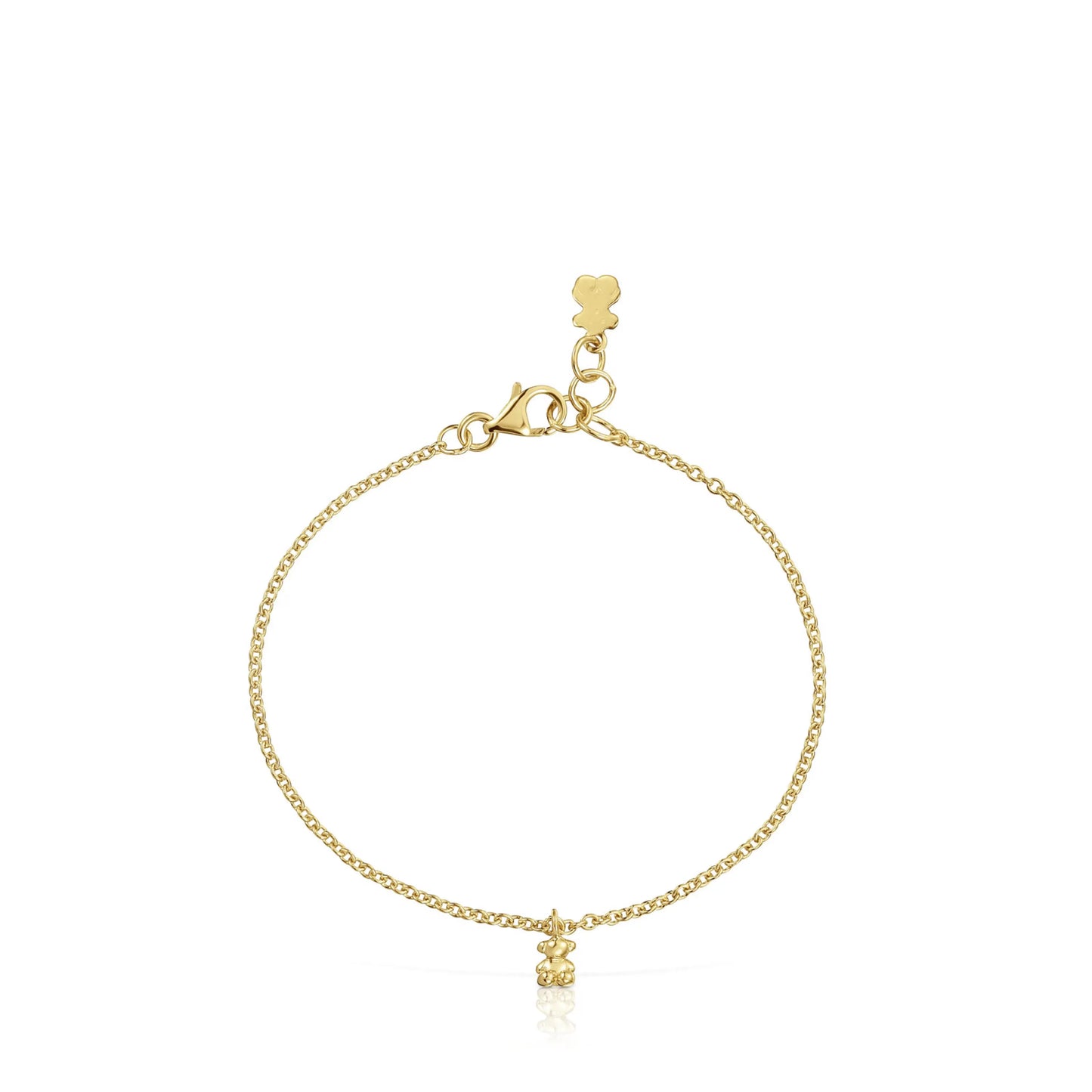 Chain Bracelet with gold plating over silver and round rings Bold Bear