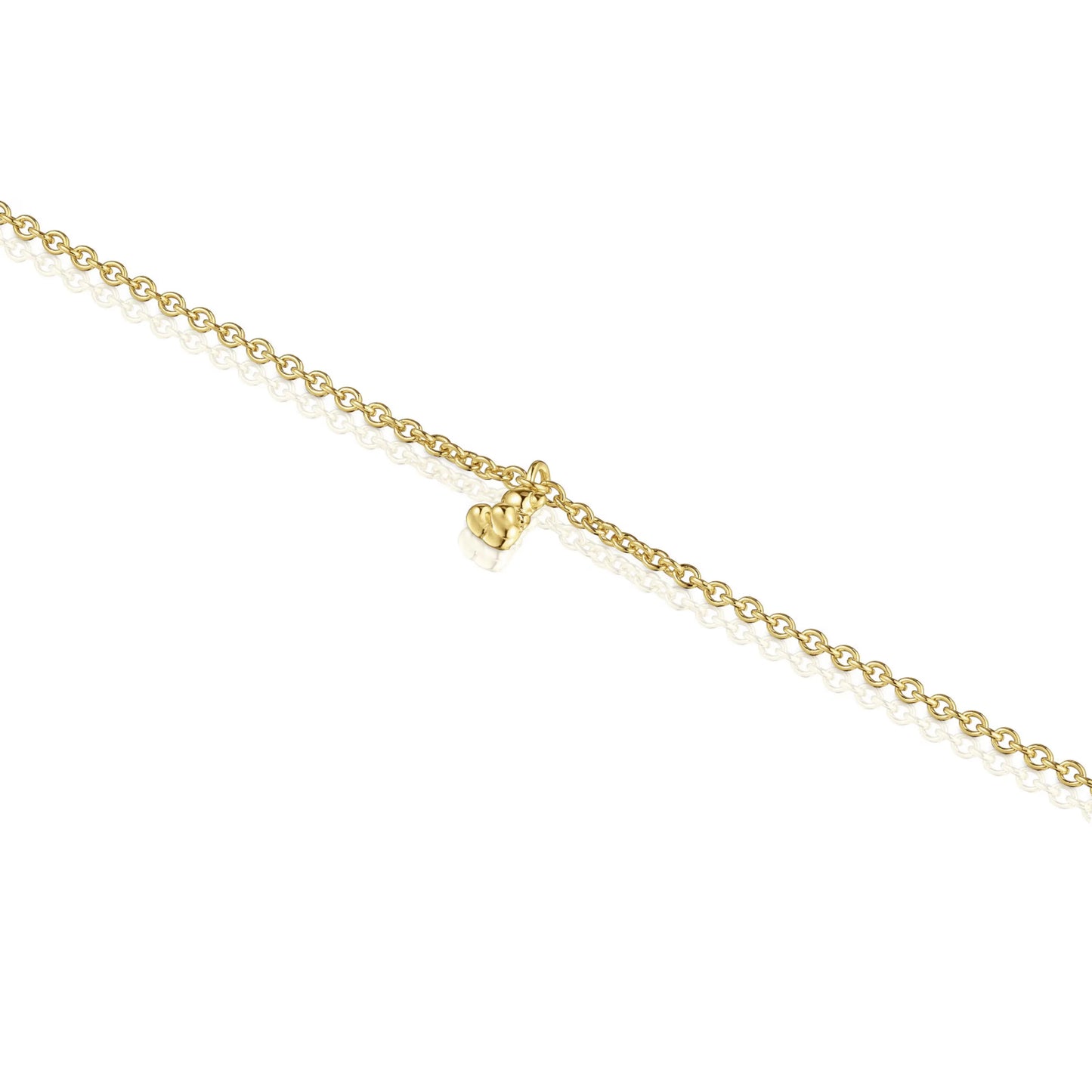Chain Bracelet with gold plating over silver and round rings Bold Bear