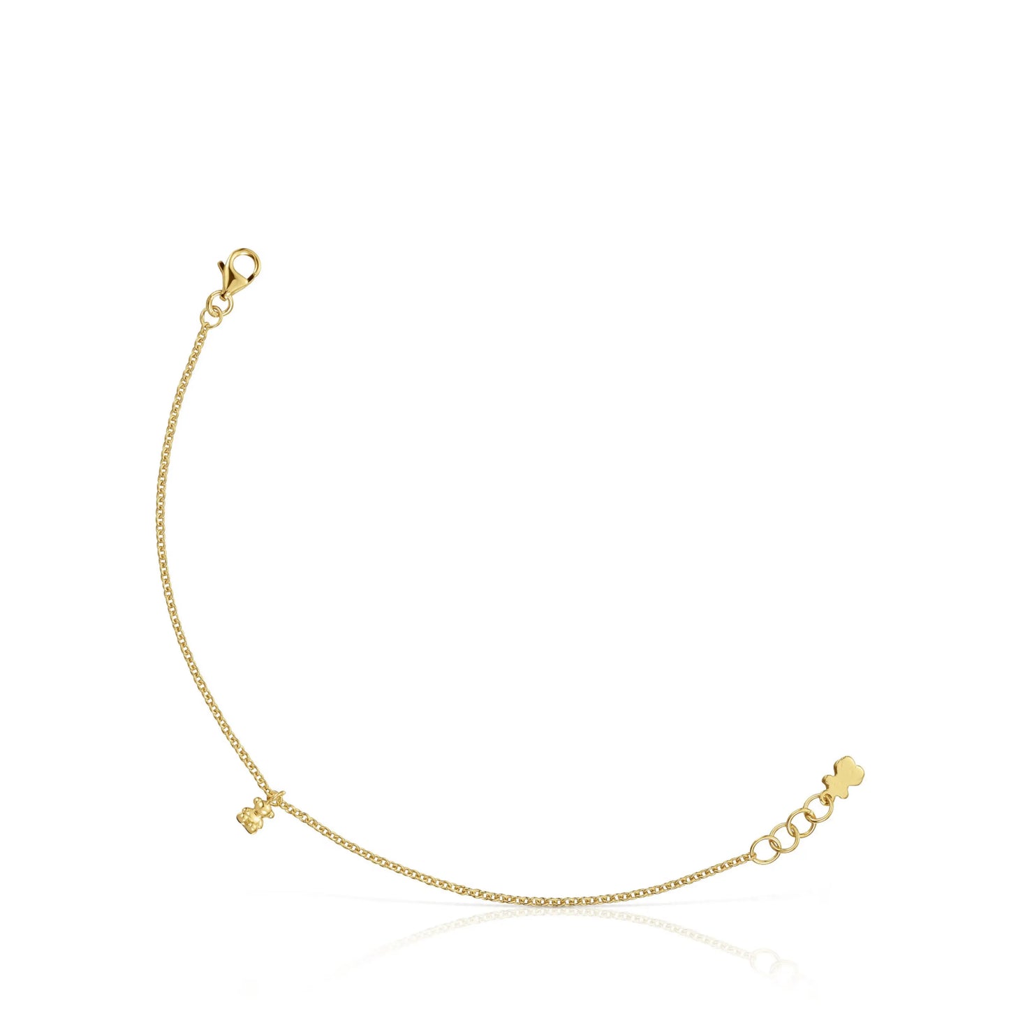 Chain Bracelet with gold plating over silver and round rings Bold Bear