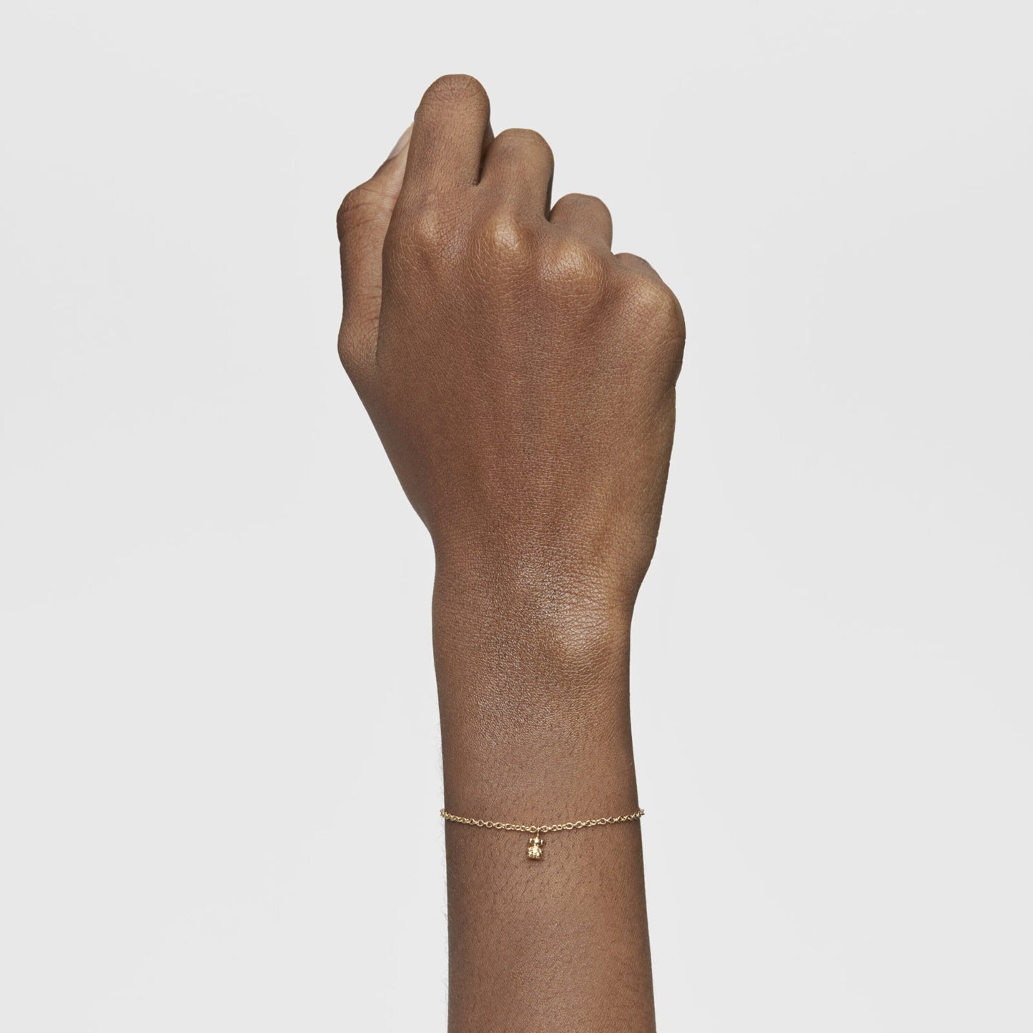 Chain Bracelet with gold plating over silver and round rings Bold Bear