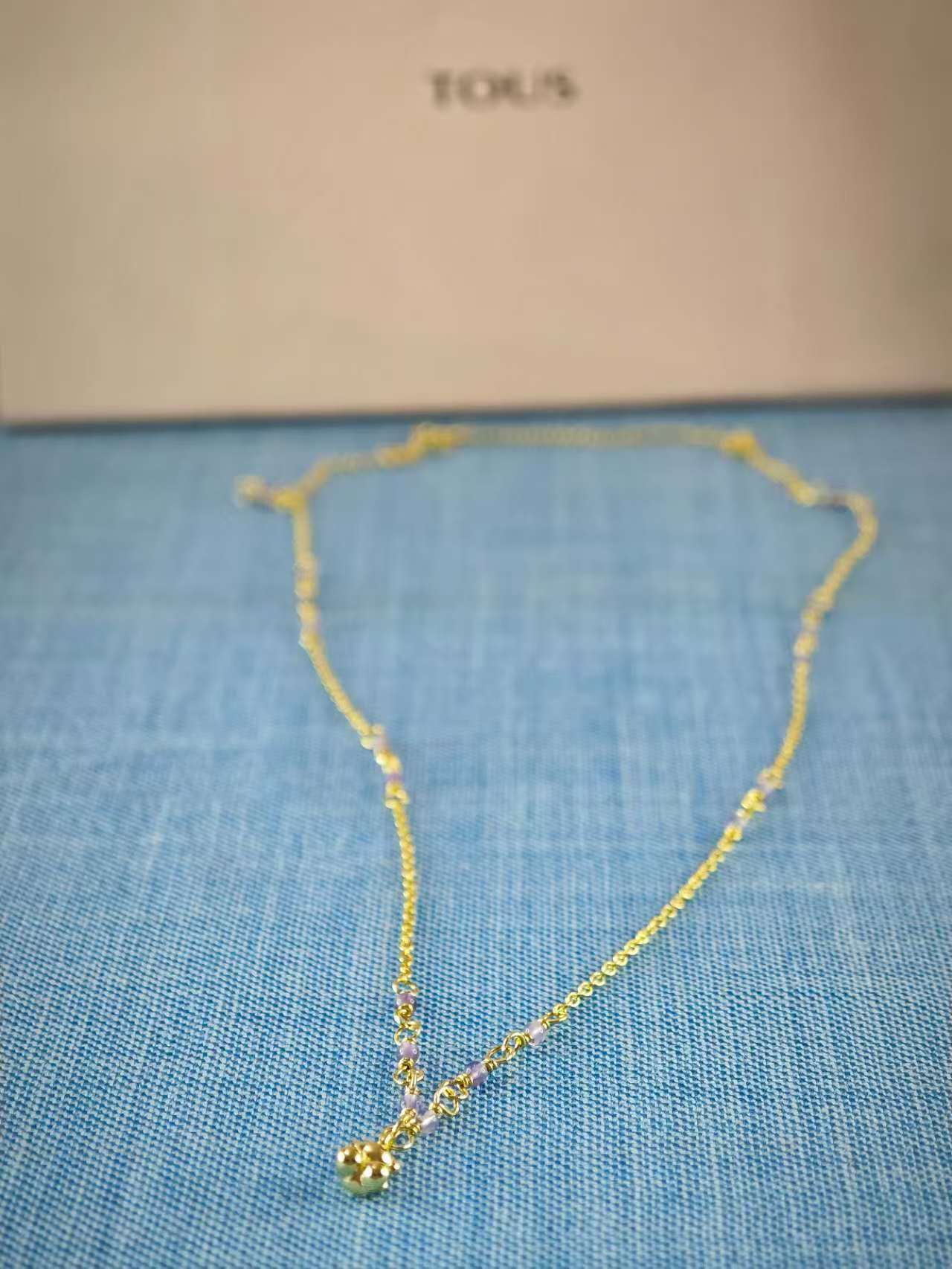 Silver vermeil and amethyst Necklace Bold Bear