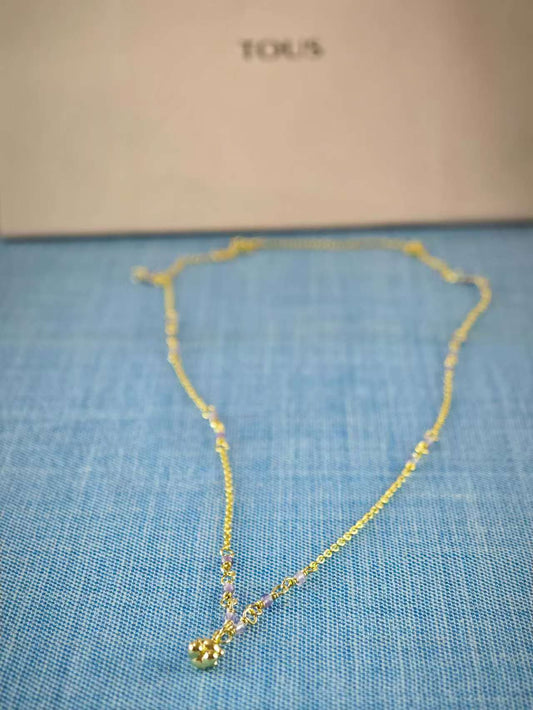 Silver vermeil and amethyst Necklace Bold Bear