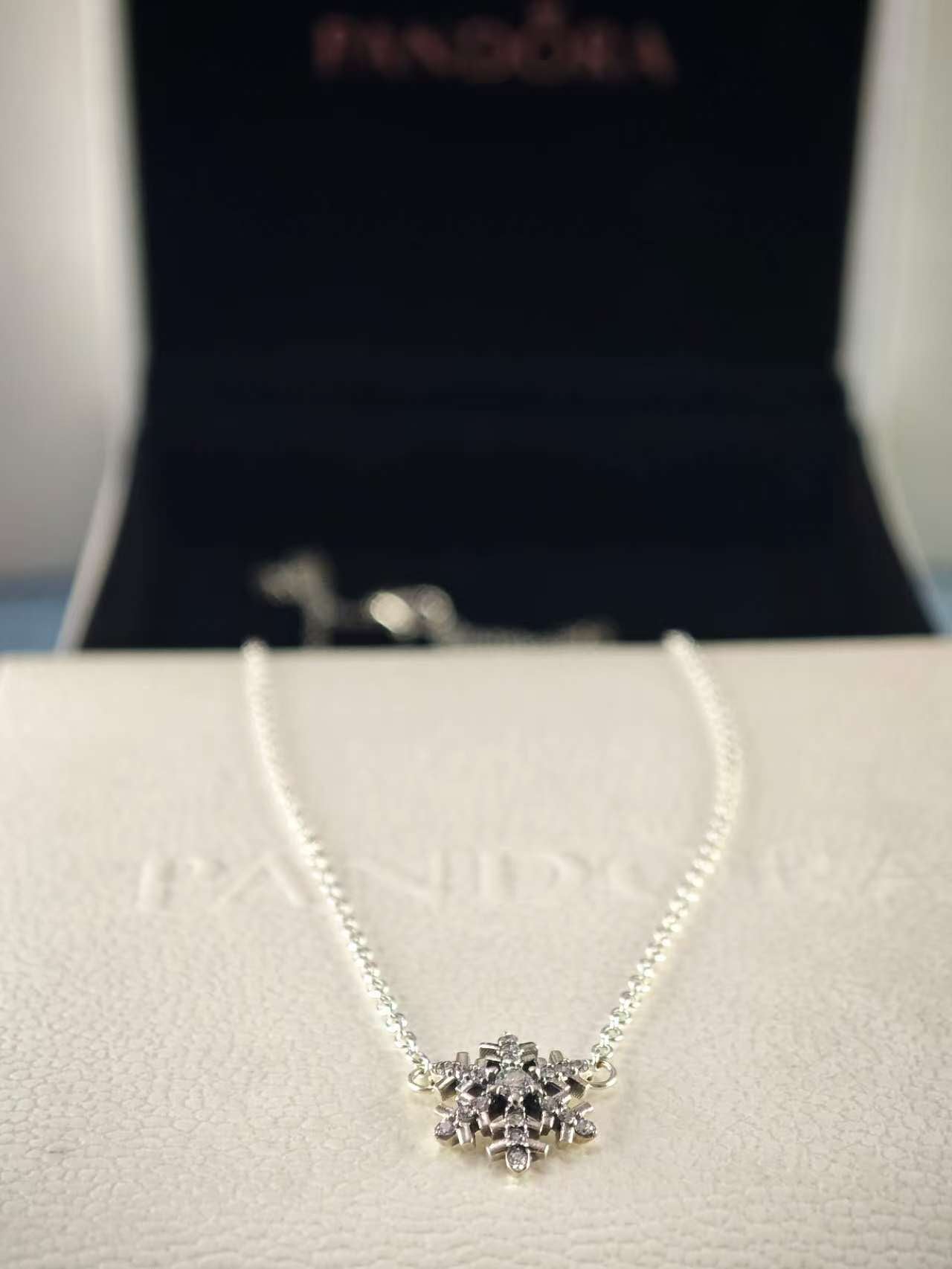 Sparkling Snowflake Pendant Necklace