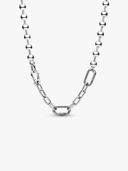 ME Metal Bead & Link Chain Necklace