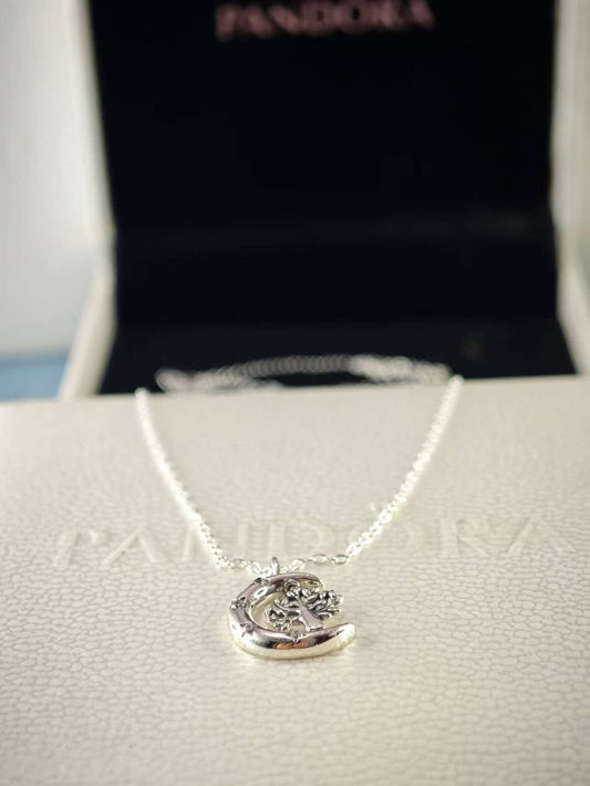 Moon and Spinning Tree of Life Necklace