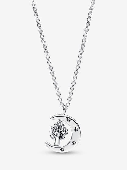 Moon and Spinning Tree of Life Necklace