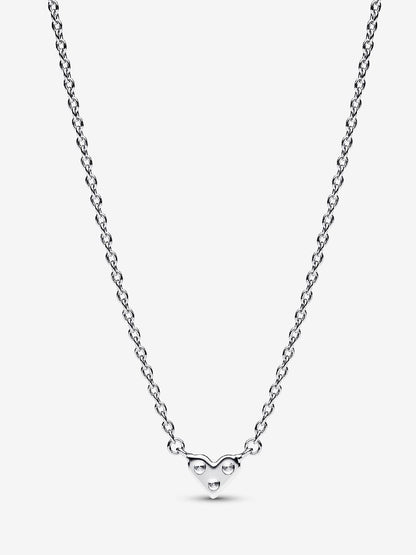 Triple Stone Heart Collier Necklace
