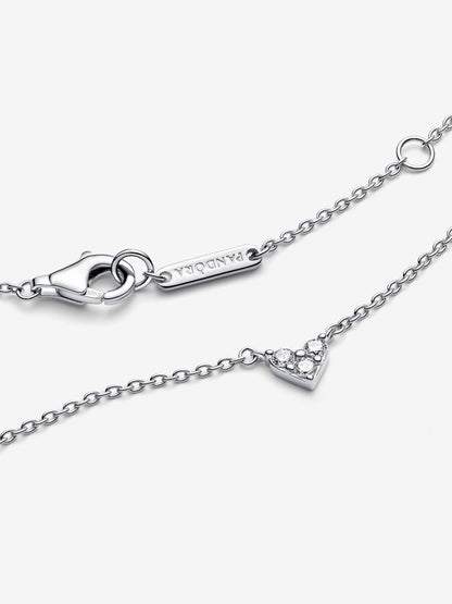 Triple Stone Heart Collier Necklace