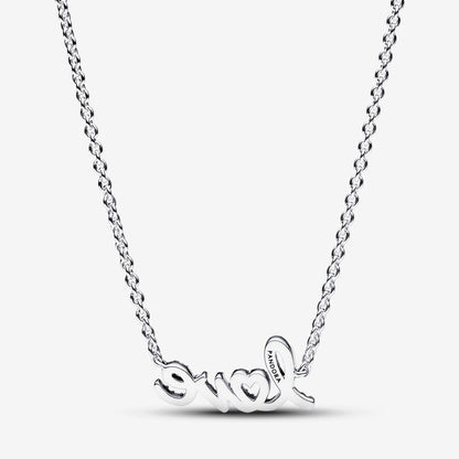 Sparkling Handwritten Love Collier Necklace 45CM