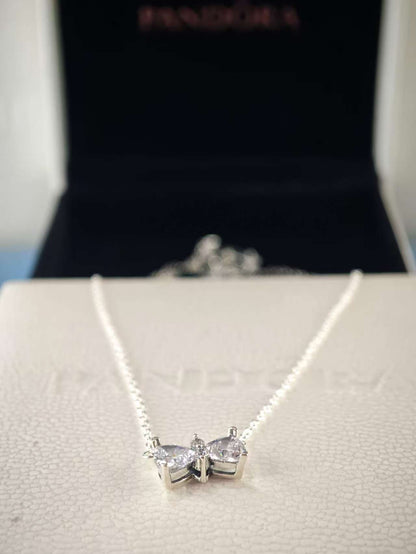 Sparkling Bow Necklace
