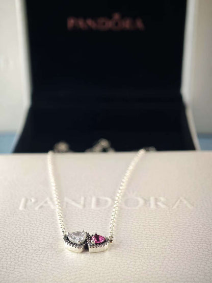 Halo Hearts Pendant Necklace