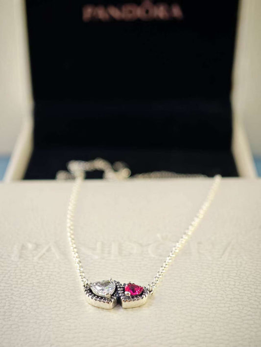 Halo Hearts Pendant Necklace