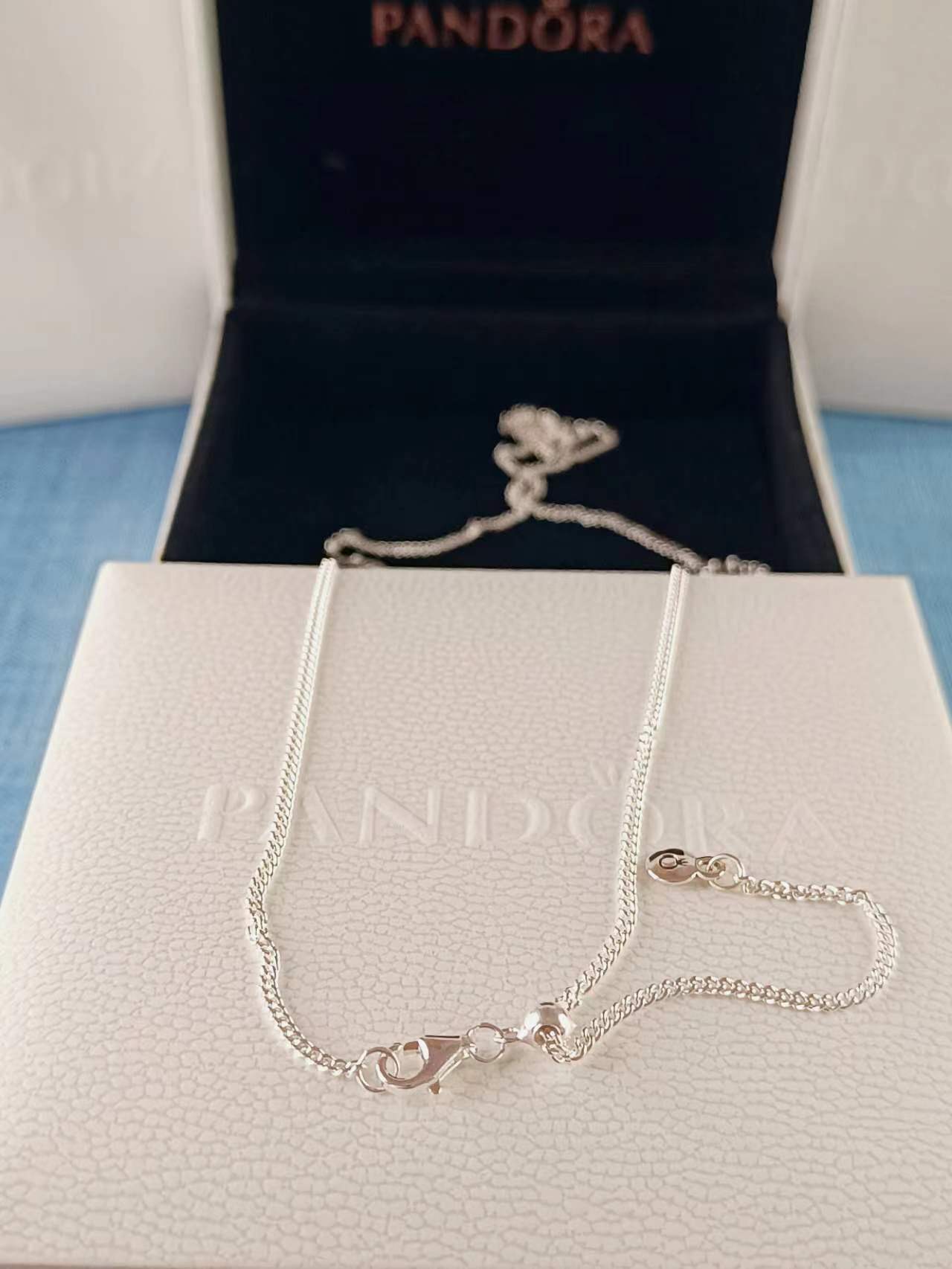 Curb Chain Necklace Sterling silver 60CM