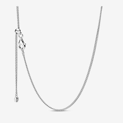 Curb Chain Necklace Sterling silver 60CM