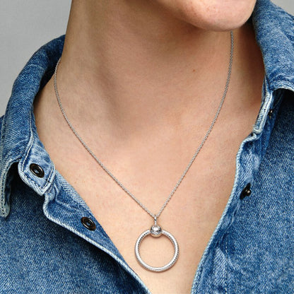 Silver Small O Charm Carrier